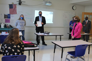 First Lady of Virginia visiting classroom