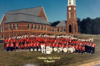 Heritage High School Band portrait 1988