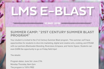 LMS e-blast 10 May 2019