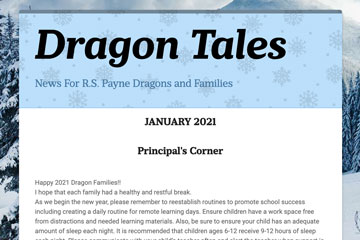 RSP Dragon Tales Newsletter - January 2021