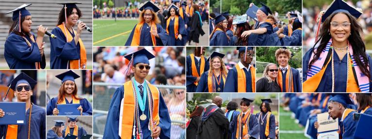 Collage of graduation photos